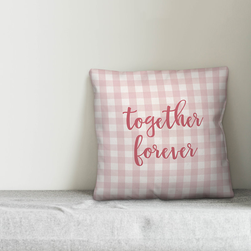  Together Forever Throw Pillow, Throw Pillow, Pink