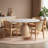 White round stone slab dining table-500656062