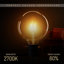 Globe 125 Dimmable LED E27 Screw Bulb 8W 3 Pack