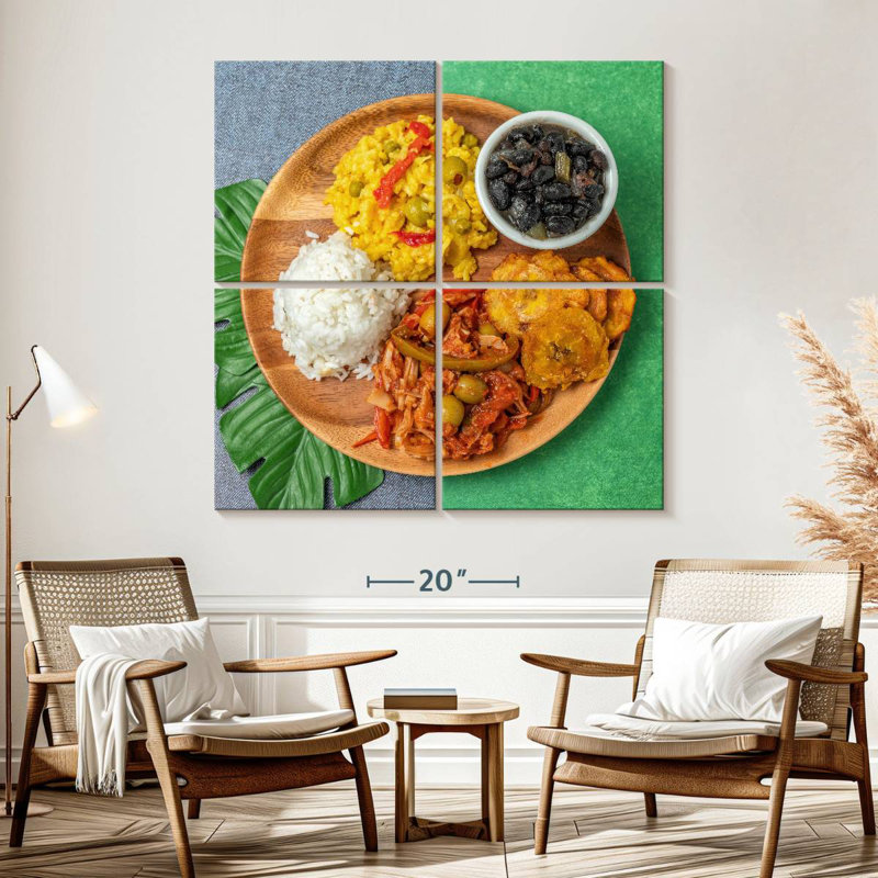 Assiette de nourriture cubaine Yarlin, H 57 po x l 57 po