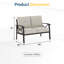 Dorisann Outdoor Metal Loveseat Coffee-112398589
