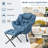 Mumtas Upholstered Armchair with Ottoman-674671538