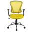Chaise de bureau pivotante à dossier moyen en maillage avec accoudoirs et base en chrome-17744136