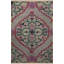 Tapis décoratif gris à motif floral multicolore-1397592745