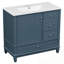 Meuble-lavabo avec lavabo, 3 tiroirs et tablettes de porte-238923786