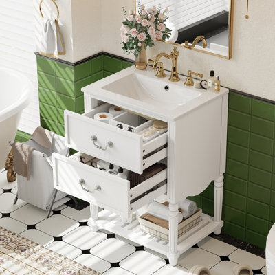 Meuble-lavabo 24 po avec lavabo en céramique Coastal