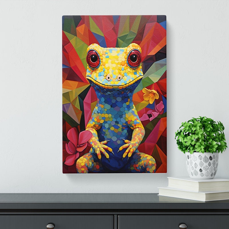 Gecko Contemporary - Wrapped Canvas, 50cm H x 35cm W x 3cm D