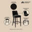 Tabouret de bar en chenille Beever-485361342-500182438