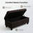 50.25" Storage Ottoman Bench - Brown Storage Bench End Of Bed With Safety Hinges