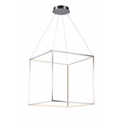 Modern 1 LED Cube Frame Pendant