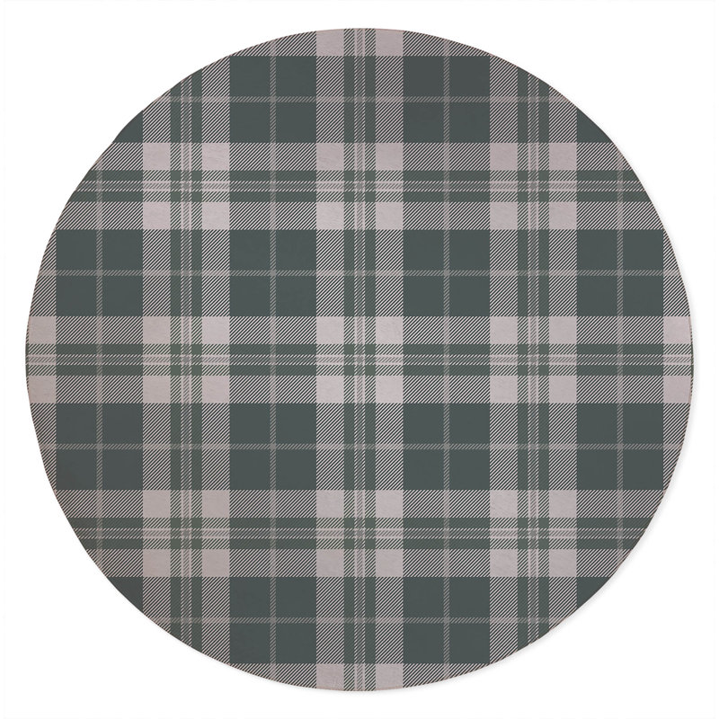 Tapis d'extérieur antidérapant Tartan Block, Rond 5 pi