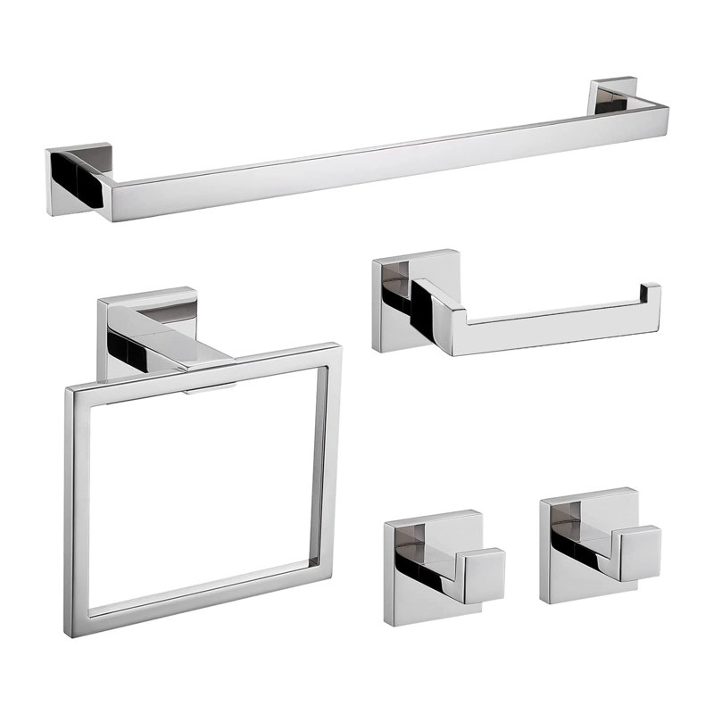 5 - Piece Bathroom Hardware Set, Chrome
