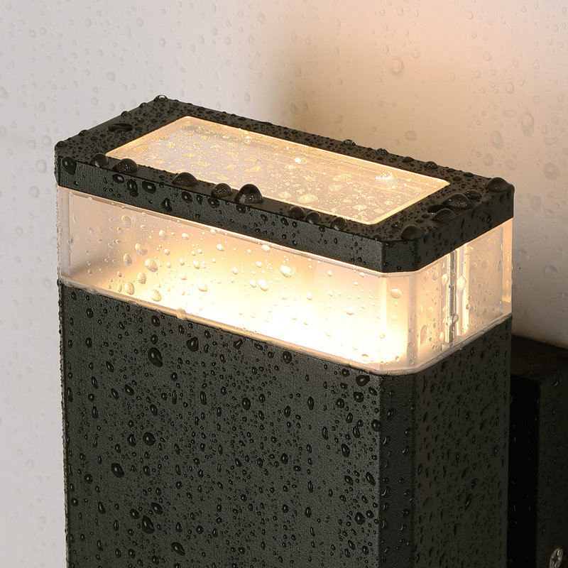 Latitude Run® Oliviana 8.8'' H Integrated LED Square Up Down Wall Light ...