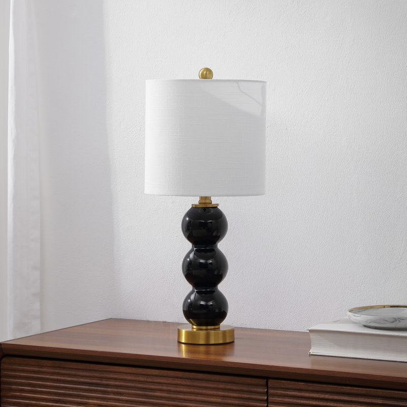 Lampe de table 21 po Chewning, Noir / laiton or