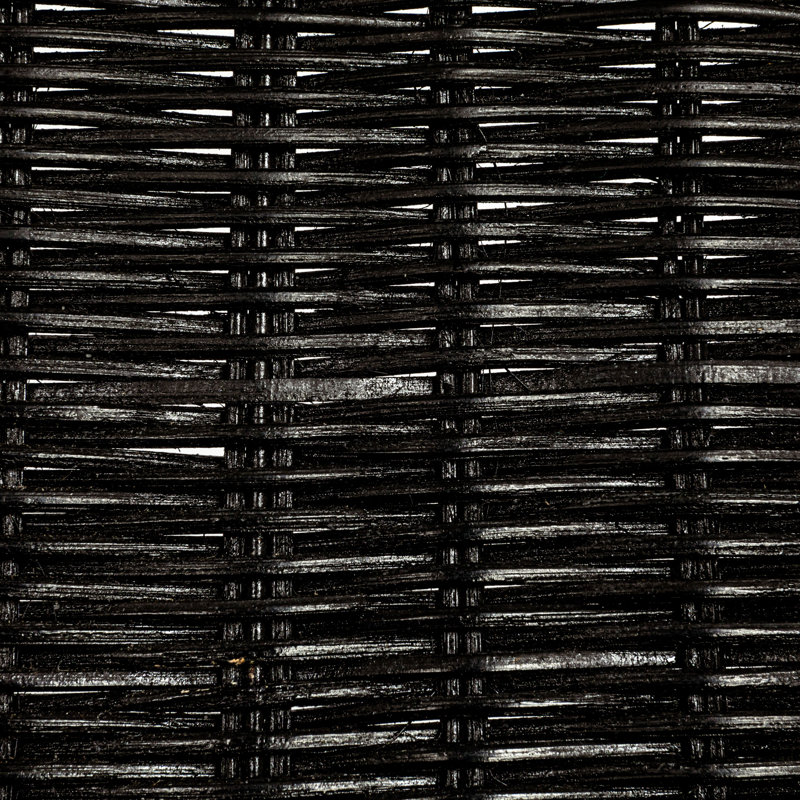 Amalfi S-Frame Woven Bench, Black