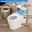 Toilette allongée moderne à double chasse 1,6 GPF avec hauteur de chaise confortable Modern