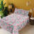 Ambesonne Floral Sheet Set Pastel Pink Peony Flowers Pale Blue Pastel Pink-109348881