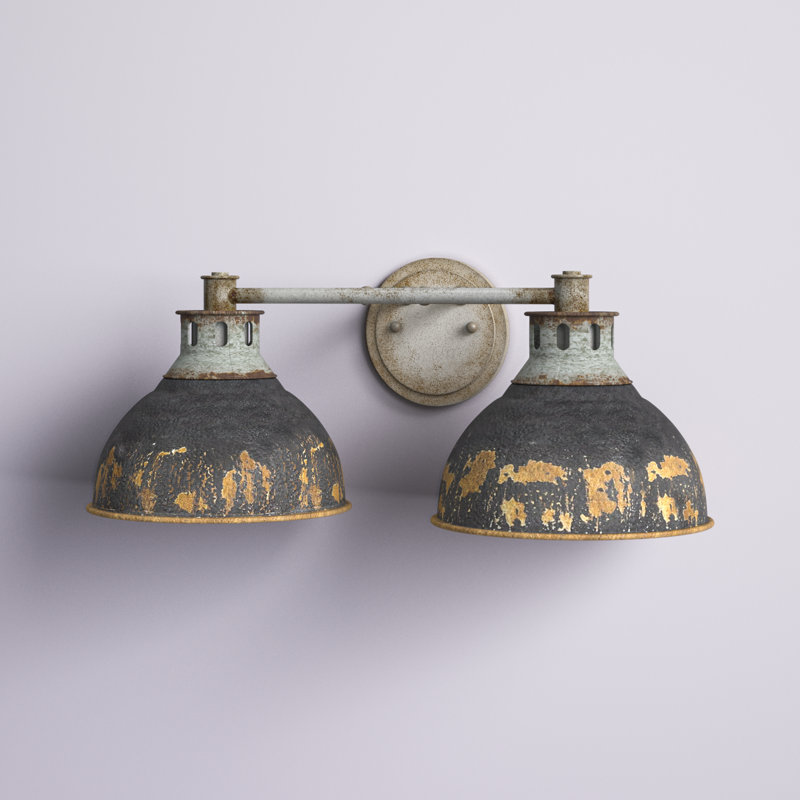 Chingford 2 - Light Dimmable Vanity Light, Antique Black Iron