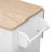 51" Fluted Kitchen Island with Drop Leaf, Farmhouse Accent Kitchen Island on Wheels with Internal Storage Rack, Rolling Kitchen Cart with Towel Rack for Kitchen, Dining Room-74067329