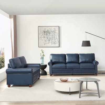 2+3 Sectional Storage Sofa With Faux Leather Upholstery