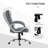 High Back Home Office Chair Executive Computer Chair With Adjustable Height, Upholstered Thick Padding Headrest And Armrest - Grey