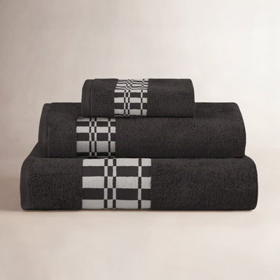Davis 3-Piece Geometric Cotton Towel Set