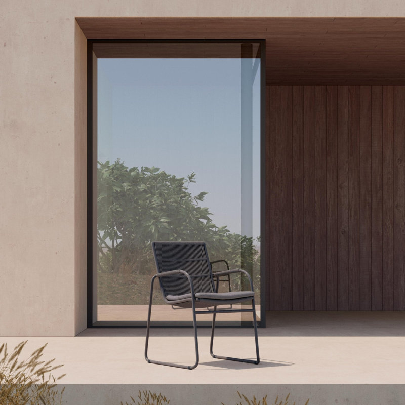 Cebu Stackable Dining Chair + Graphite Cushion