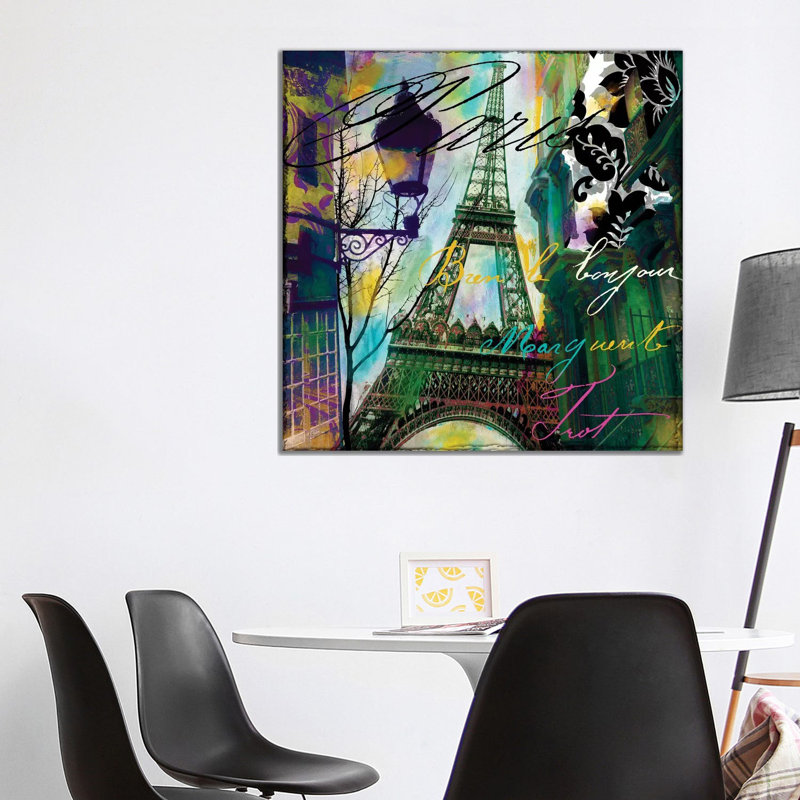 To Paris With Love I by Color Bakery - Wrapped Canvas Painting