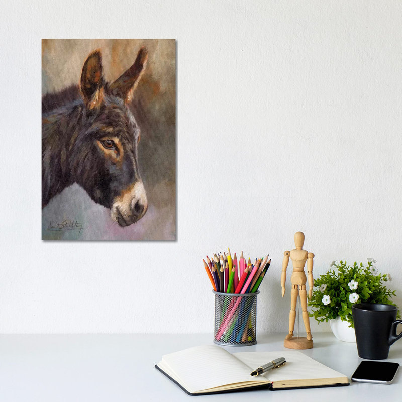 Donkey by David Stribbling - Wrapped Canvas Gallery-Wrapped Canvas Giclée, 30.48 cm H  x 20.32 cm W