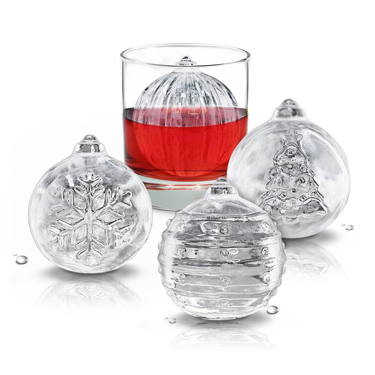 Joie Noel Round Christmas Ornament Ice Cube Mold Ice Ball Maker