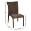 Chaise de patio empilable avec coussin Alyisa
