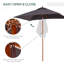 200cm X 150cm Rectangular Market Parasol-2033104349