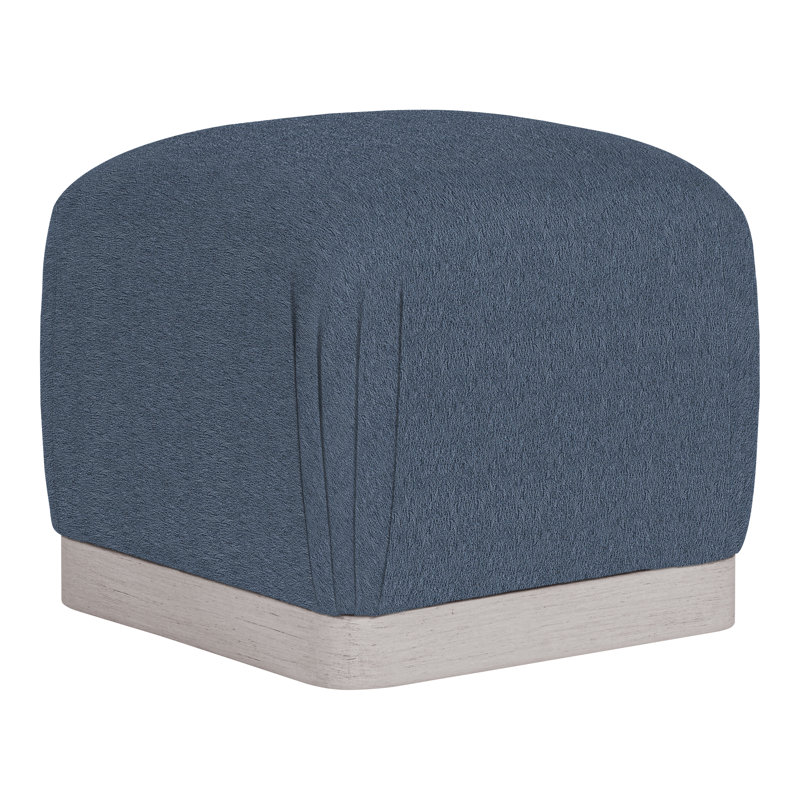 Nola Square Ottoman, Worthy Snow, Dove Gray