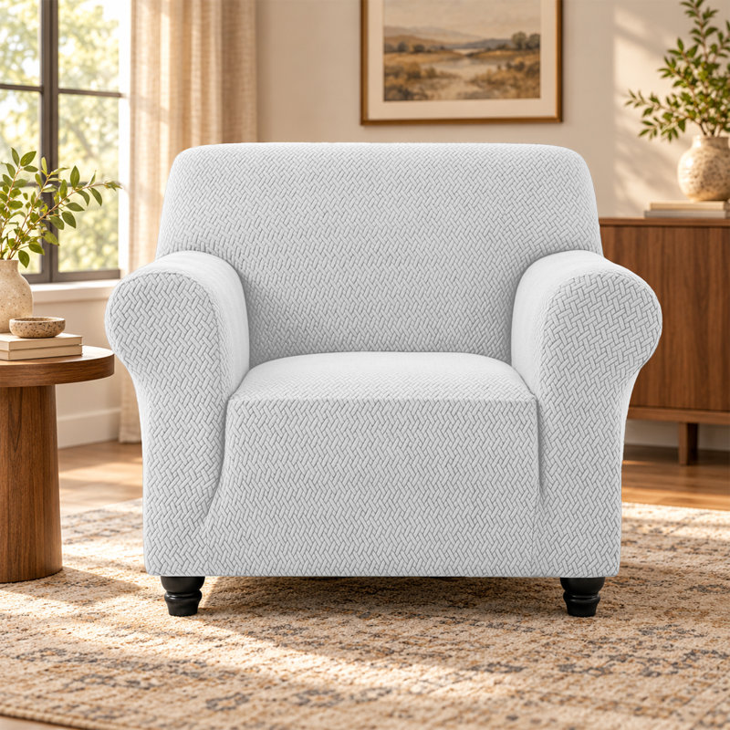Aspire Homeware 1-Seater High Quality Stretchable Spandex Sofa Cover, Silver