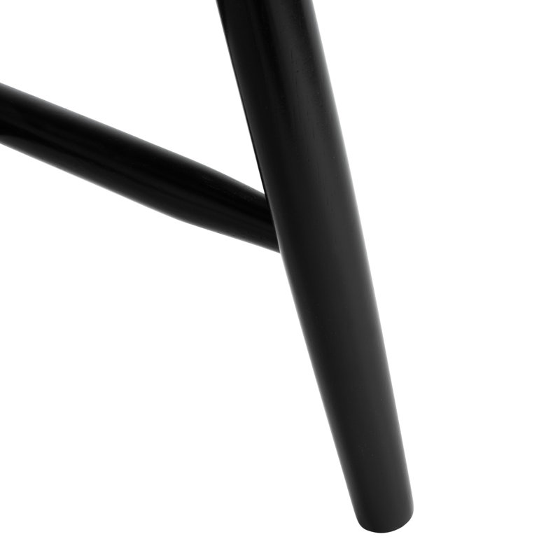 Bella Solid Wood Side Chair, Black
