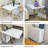 Folding Dining Table With Storage Rack And 2 Drawers