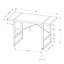 Bureau d'ordinateur, bureau personnel, ordinateur portable, L 48 po, travail, stratifié, métal gris, contemporain, moderne (bureau)