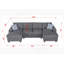 Canapé modulaire confortable en forme de U avec coussins moelleux, sièges polyvalents et chaises longues relaxantes pour le confort de la maison-1651554122