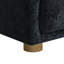 Ensemble de causeuse pour canapé 2 pièces Oliver, accoudoirs ronds inclinés, chenille noir doux