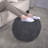 Cotton Upholstered Round Pouf Ottoman