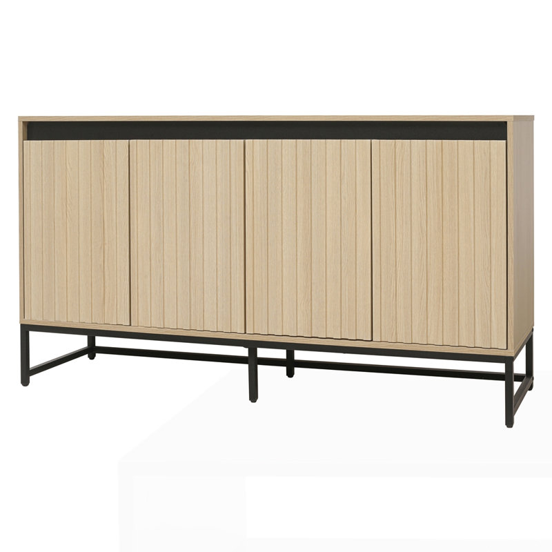 Buffet sculpté à 4 portes avec DEL