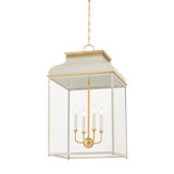 Houghton Lantern in Aged Brass and Distressed Bronze by Mark D. Sikes