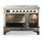 Majestic III Series 48 Inch Induction Range with 6 Induction Elements in Antique White (Burnished Trim)-124828836-124828835