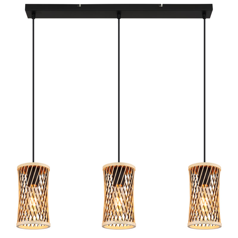 3 - Light Matte Black Geometric Pendant