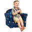 HOMCOM Children's Armchairs Planet-Themed Non-slip Feet Blue