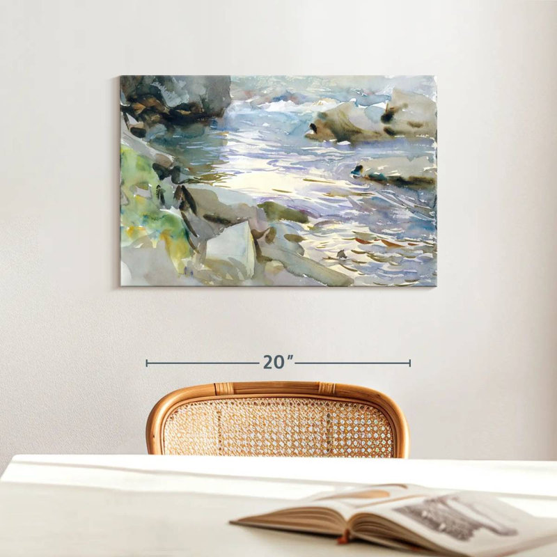 Alvord Stream and Rocks, 1901-1908, H 16 po x l 24 po