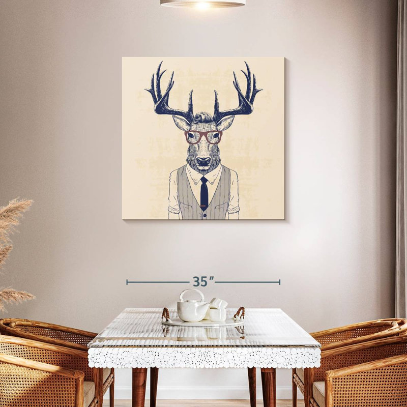 Crowle Nerdy Deer, 36" H x 36" W