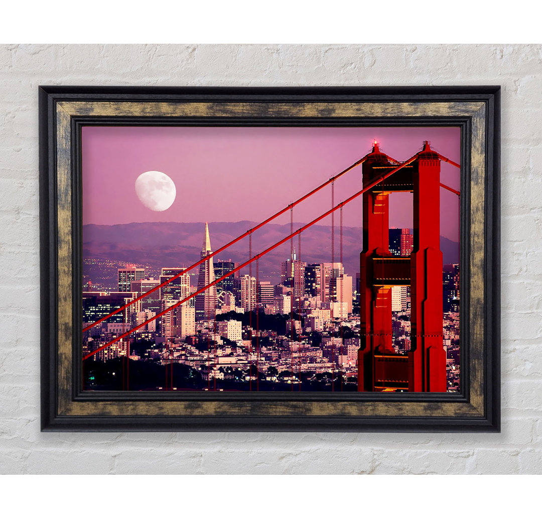 San Francisco Moonlit View - Einzelner Bilderrahmen Kunstdrucke