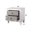 2-Drawers Nightstand Wooden Bedroom Furniture 1Pc