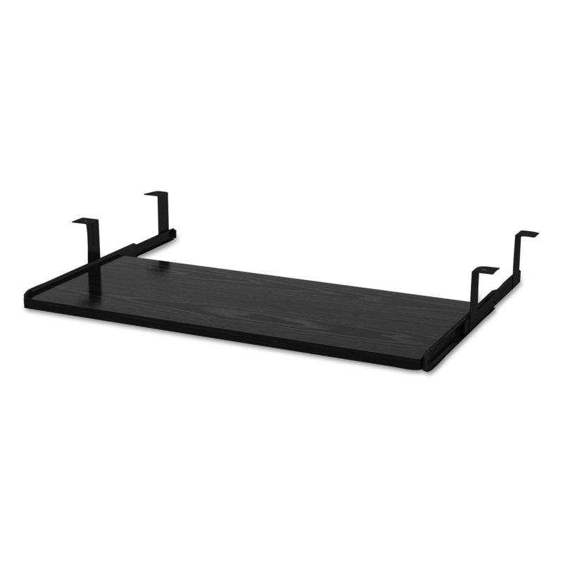 Black 28'' Underdesk Keyboard and Mouse Shelf